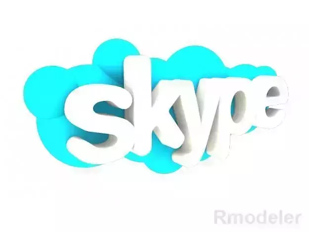 Skype 3d Logo 3D model
