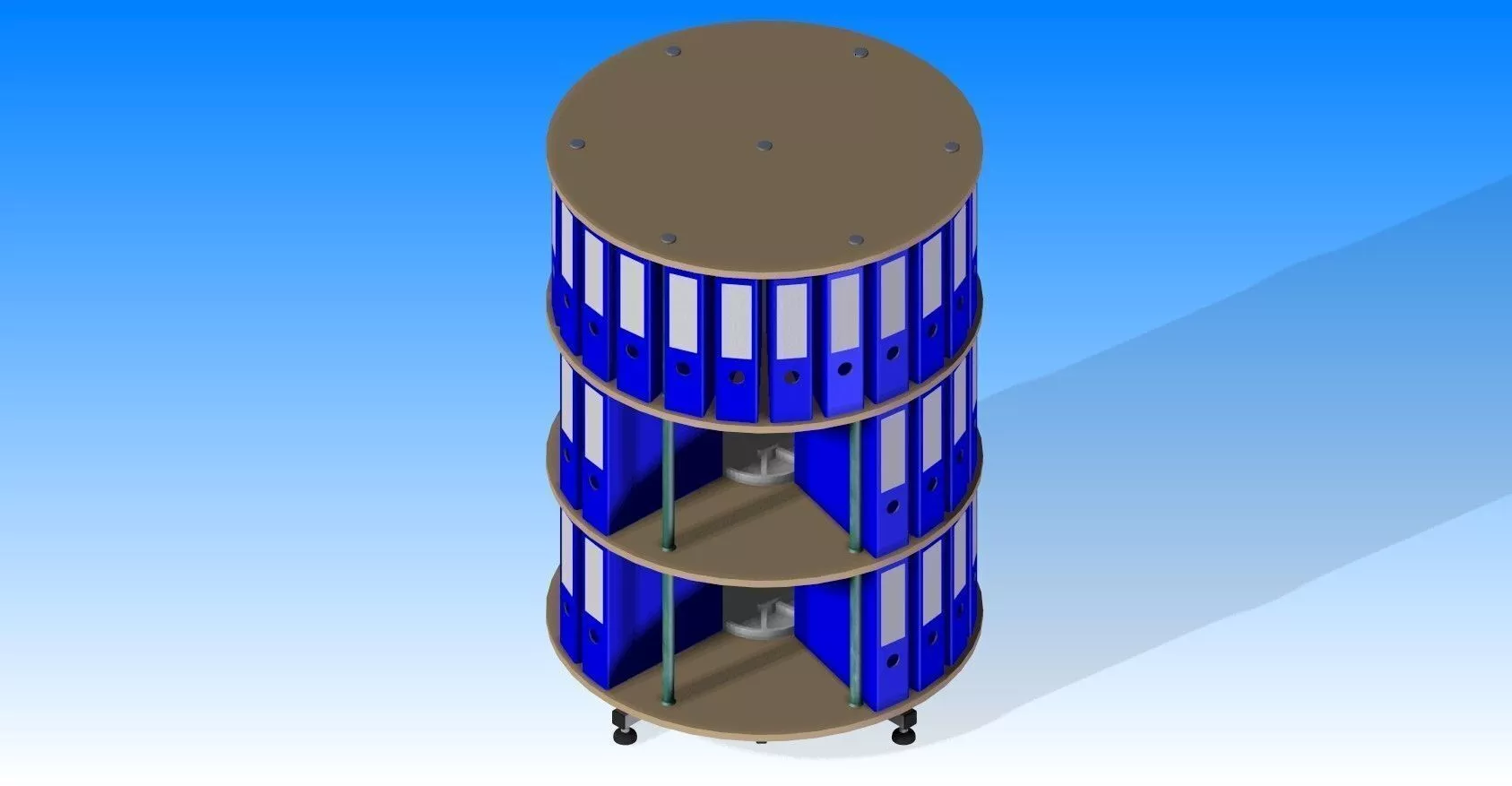 Archive rotating cabinet binders Free 3D model