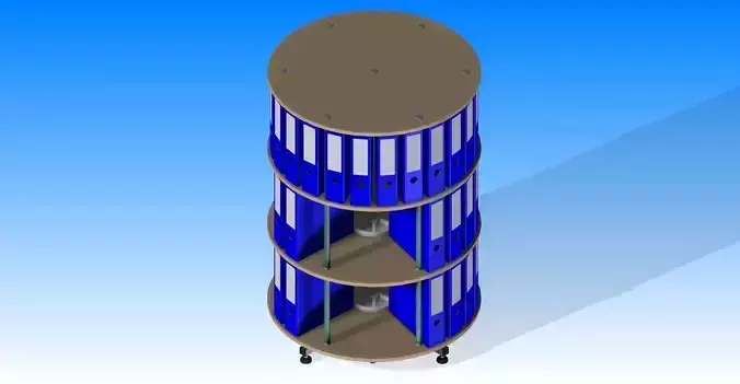 Archive rotating cabinet binders Free 3D model
