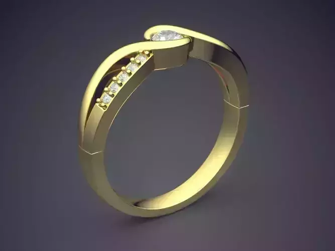 Ring With Diamonds CAD-570