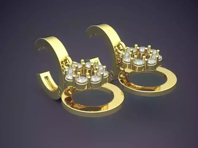 Gorgeous Flower-Shaped Diamond Earrings