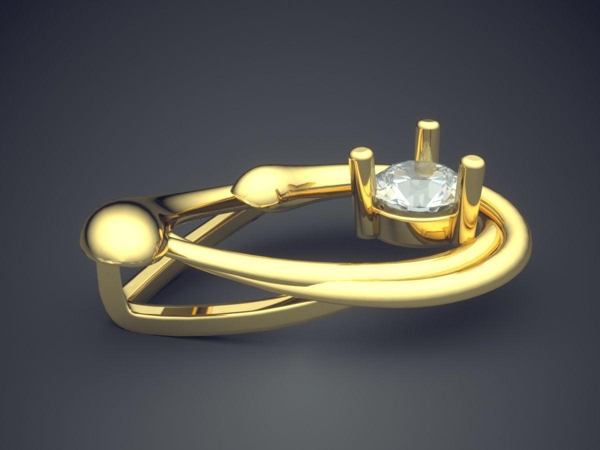 Simple Classic Raindrop-Shaped Pendant With Diamonds 3D print model_3