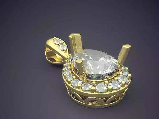 Fancy Luxurious Diamond Pendant