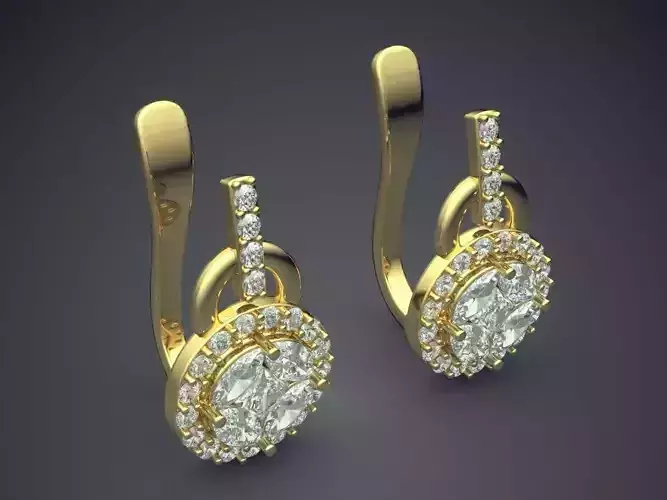 Earrings With Diamonds CAD-556