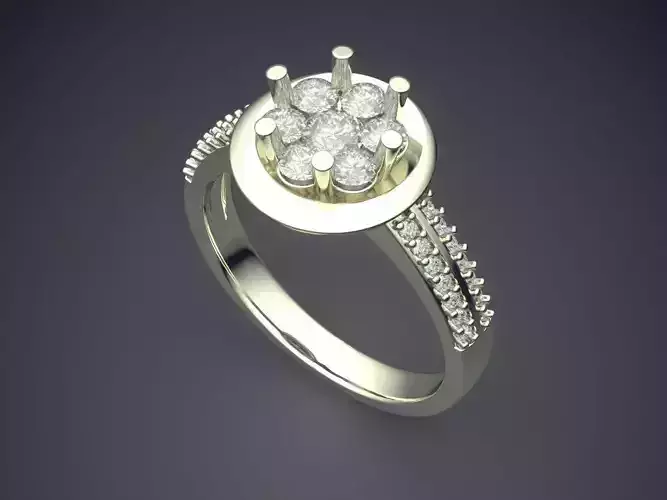 Ring With Diamonds CAD-553