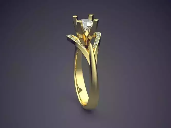 Ring With Diamonds CAD-548