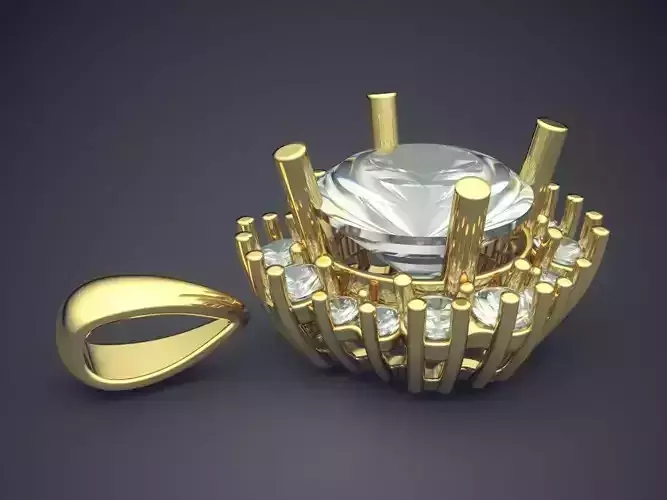 Pendant With Diamonds CAD-545