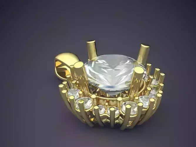 Pendant With Diamonds CAD-545 3D print model