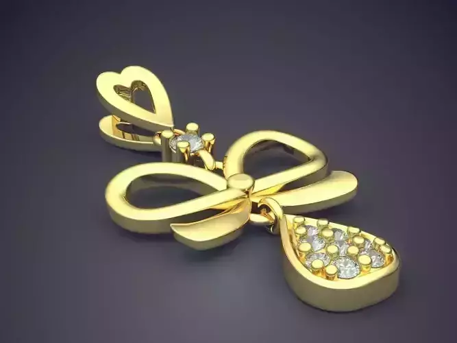 Girly Bow Shape Pendant