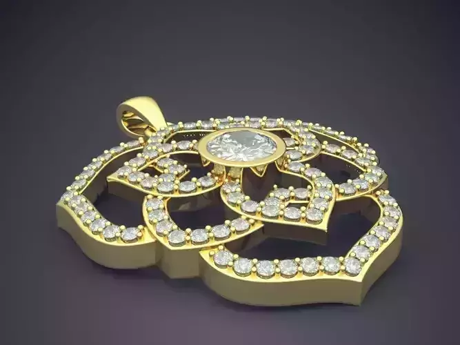 Pendant With Diamonds CAD-523