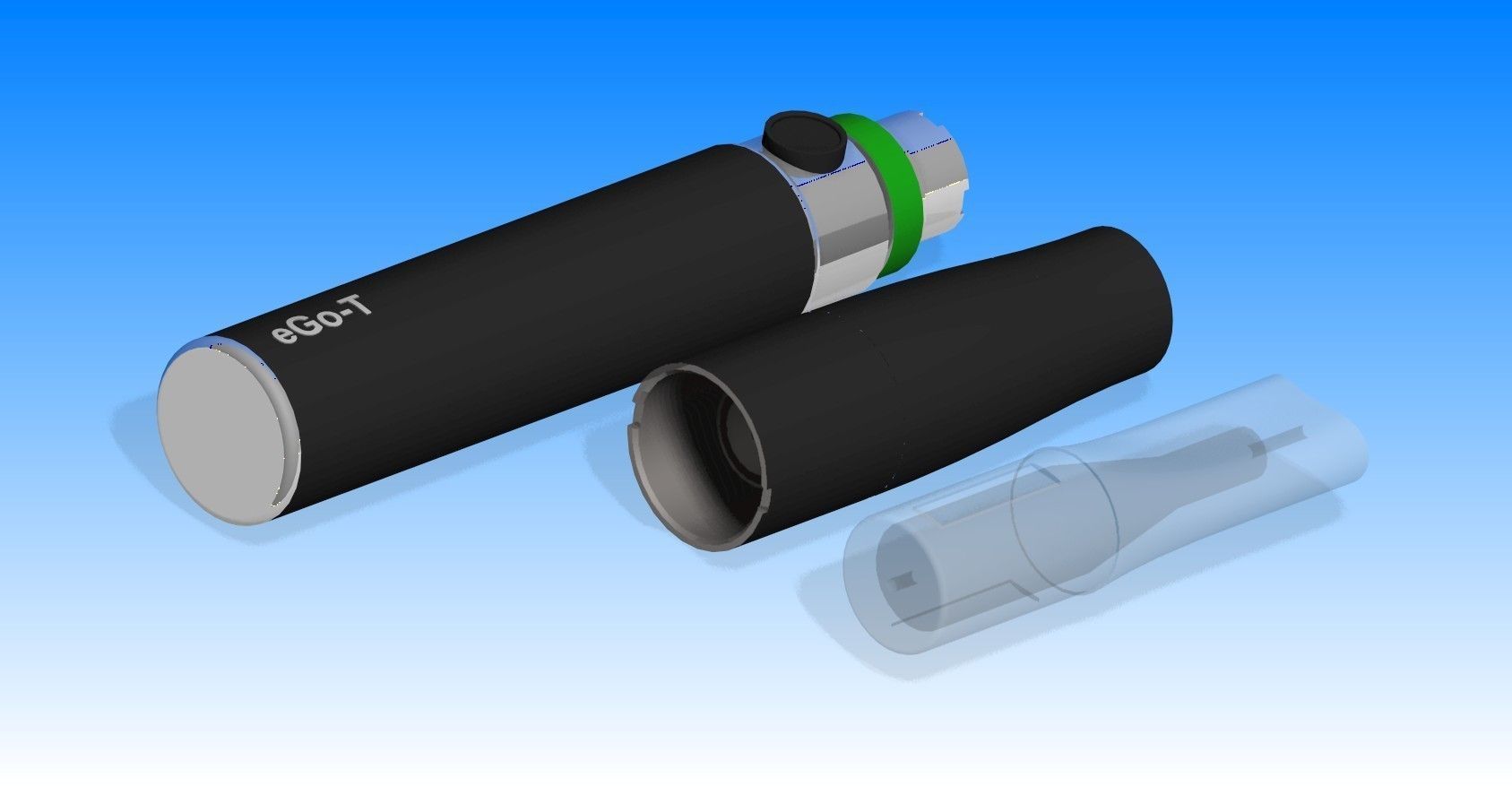 E-cigarette e-cig vape pen Free 3D model_1