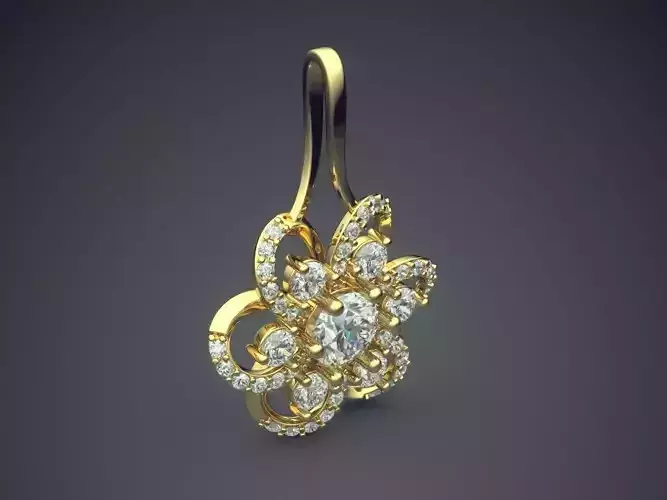 Pendant With Diamonds CAD-519 3D print model