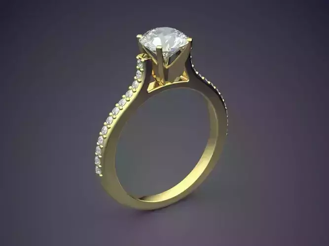 Ring With Diamonds CAD-517
