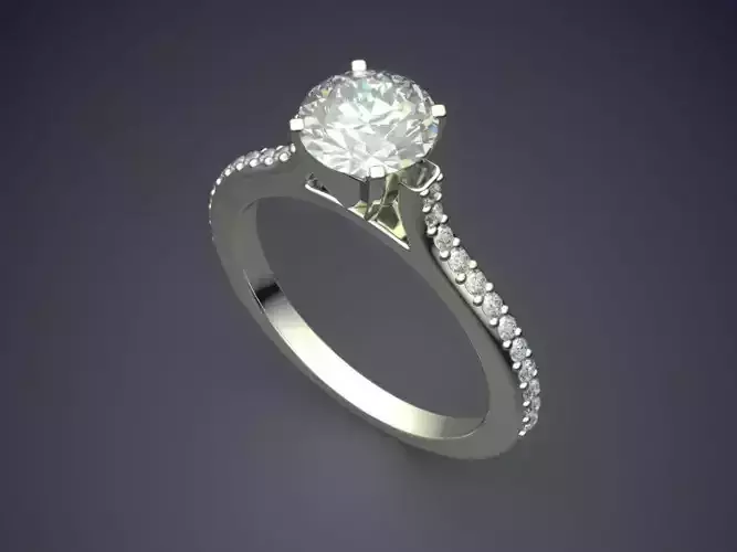 Ring With Diamonds CAD-517