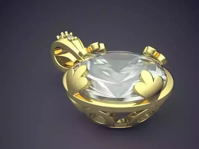 Pendant With Diamonds CAD-516