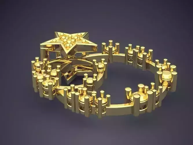 Star-shaped Pendant CAD-510 3D print model