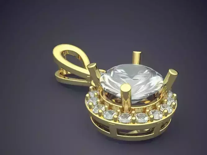 Pendant With Diamonds CAD-501