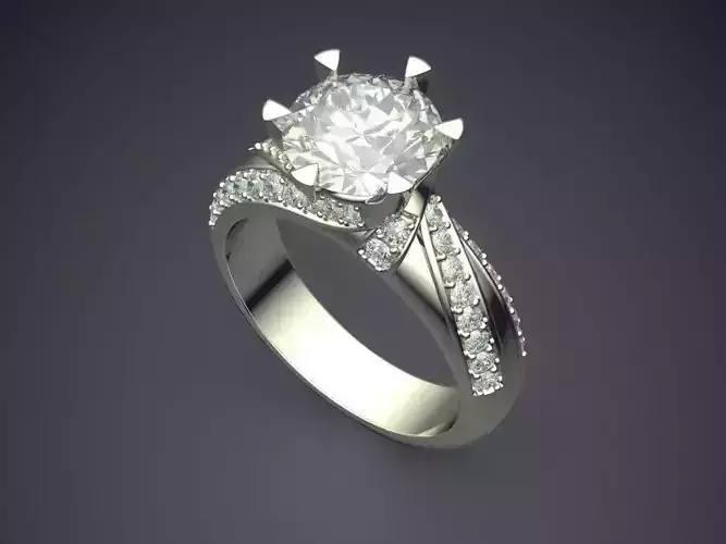 Ring With Diamonds CAD-498