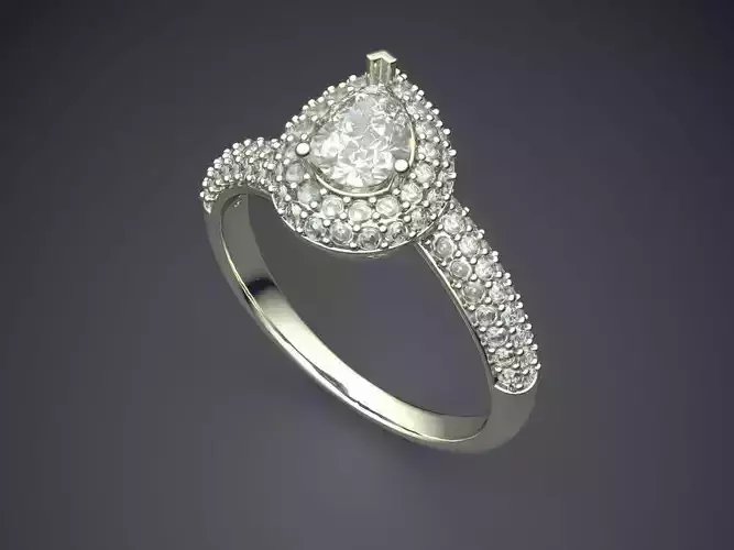 Ring With Diamonds CAD-490
