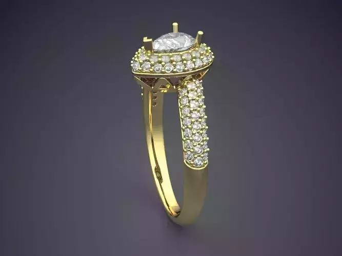 Ring With Diamonds CAD-490