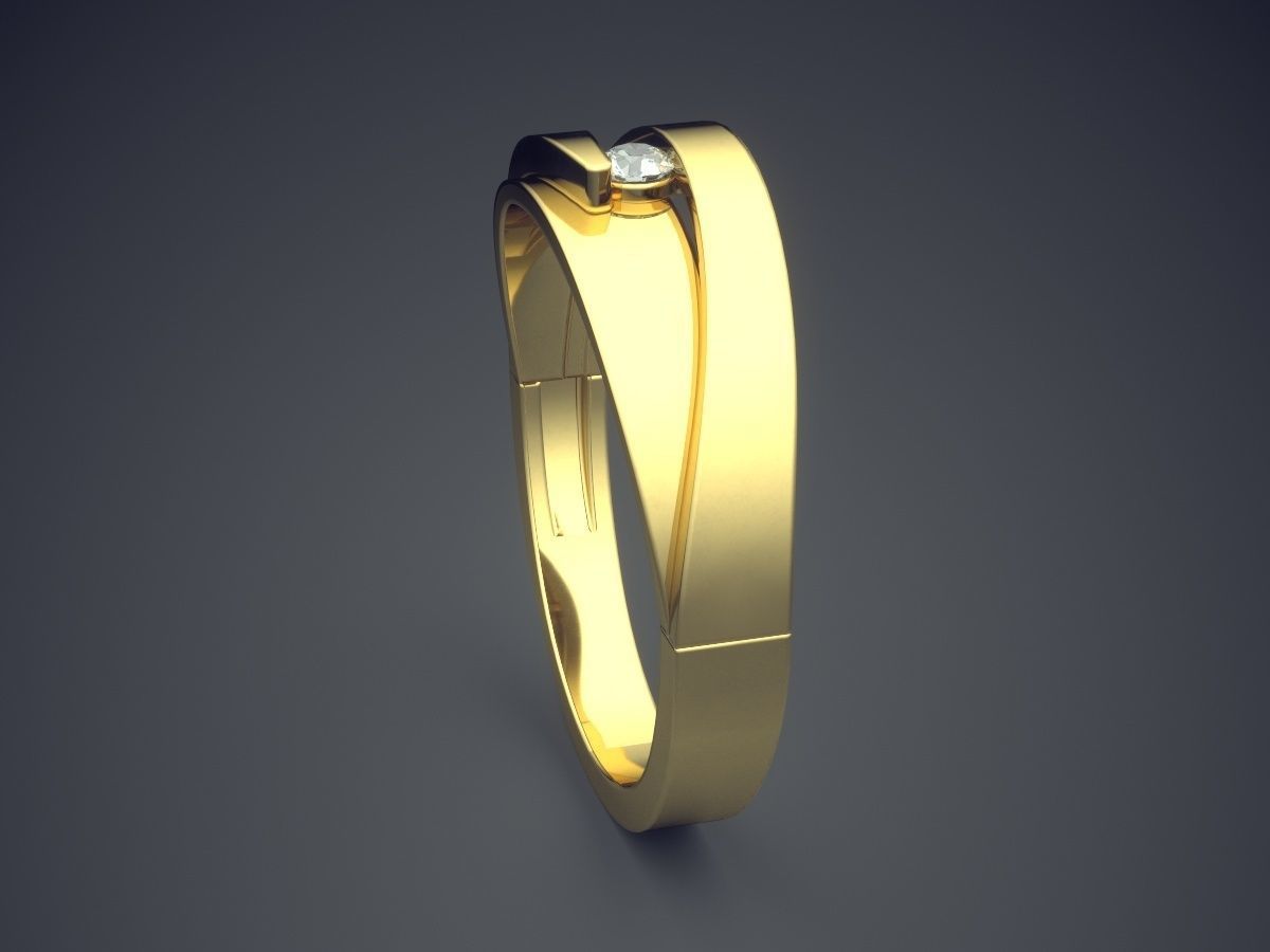 Engraved Ring CAD-488 3D print model_3