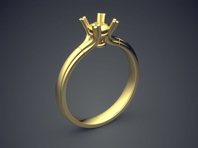 Lovely Dainty Engagement Ring 3D print model