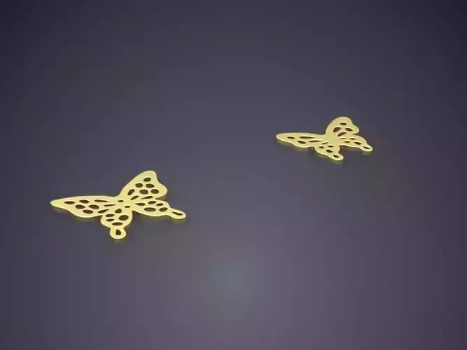 Butterfly Shape Pendant CAD-483