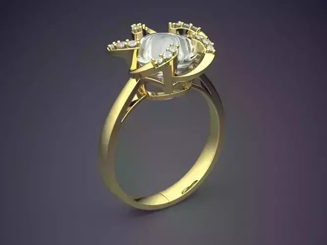 Stunning Engagement Ring 3D print model