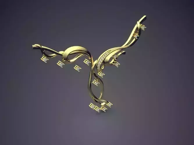 Pendant With Diamonds CAD-477 3D print model