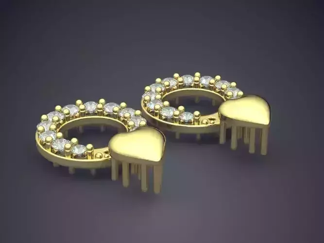 Earrings With Diamonds CAD-476