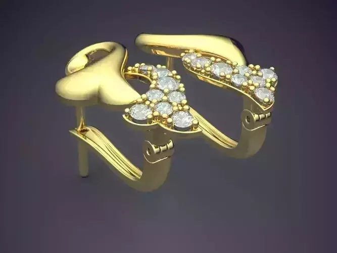 Unique Shape Luxurious Diamond Earrings