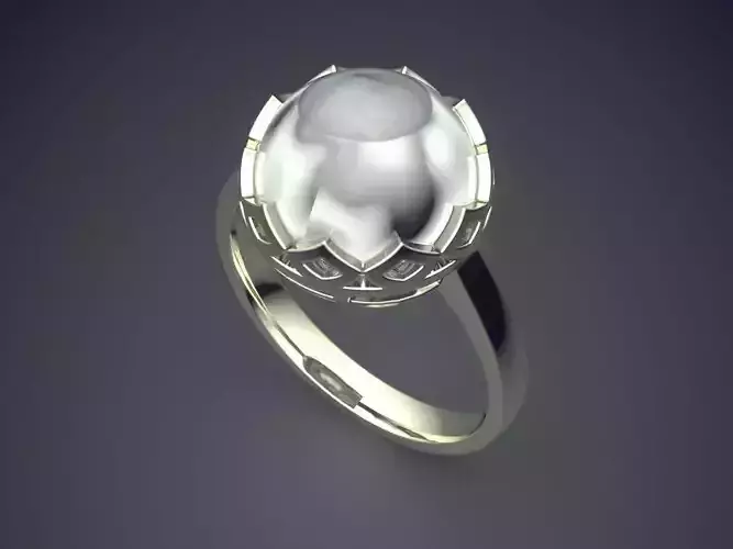 Ring With Pearl CAD-462