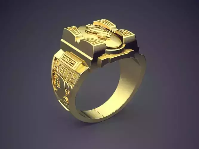 Thick Masculine Ring CAD-455 3D print model