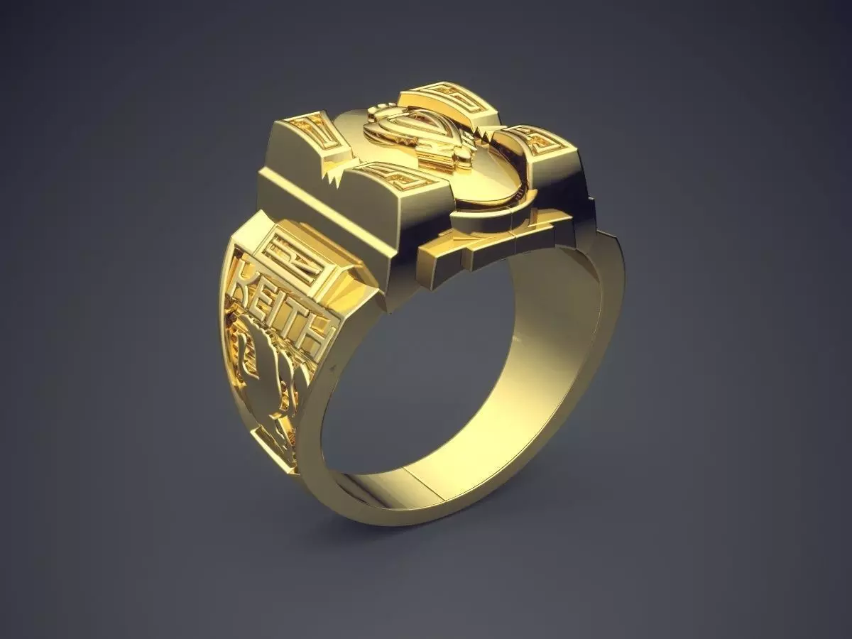 Thick Masculine Ring CAD-455 3D print model_0