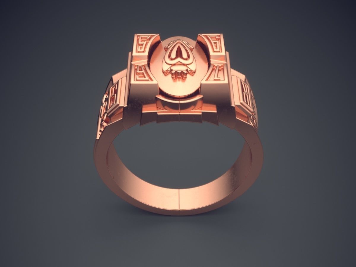 Thick Masculine Ring CAD-455 3D print model_2