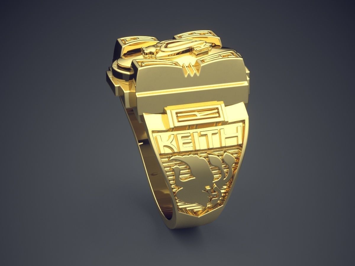 Thick Masculine Ring CAD-455 3D print model_3