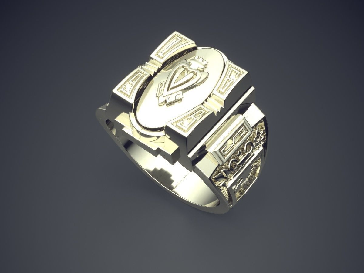 Thick Masculine Ring CAD-455 3D print model_1