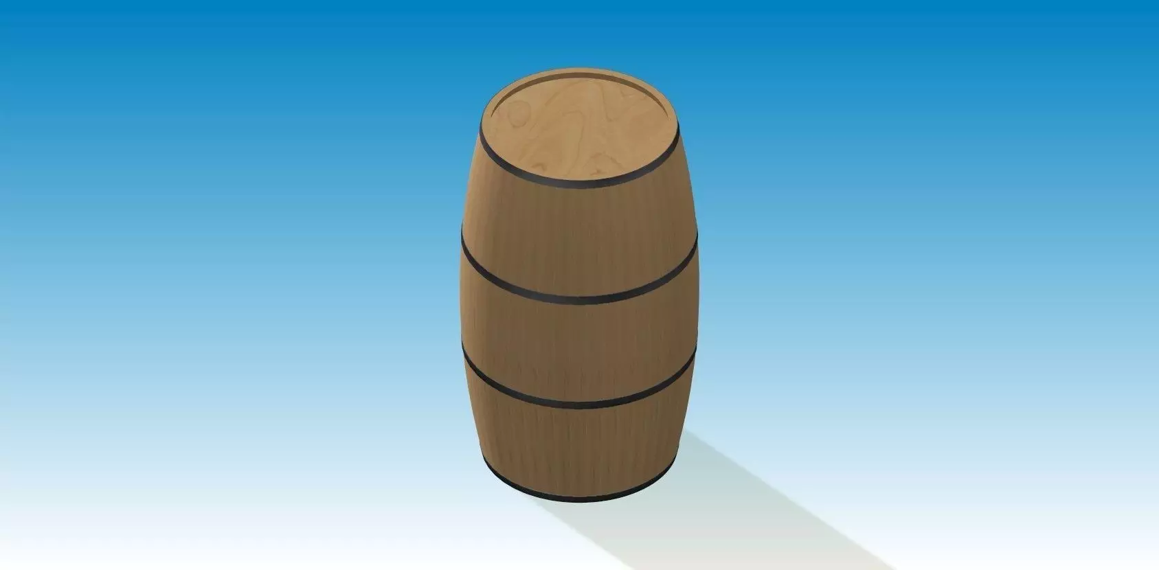 Barrel wooden Free 3D model