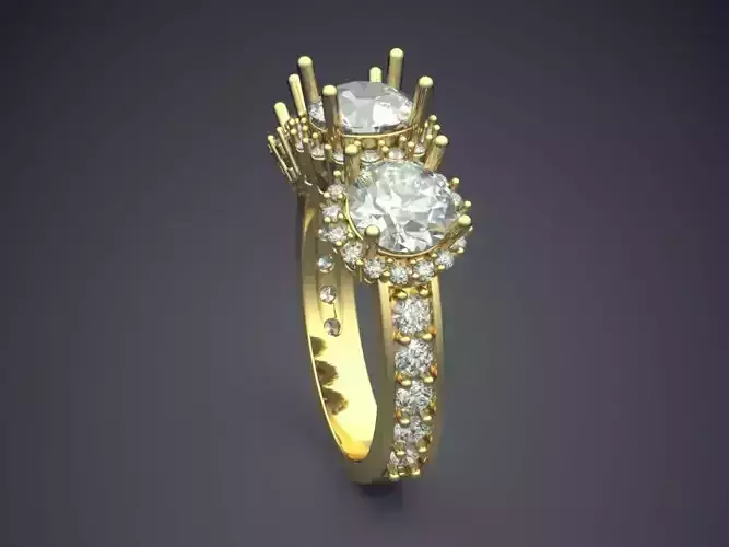 Ring With Diamonds CAD-435