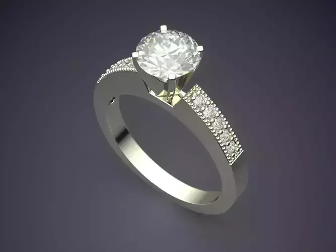 Ring With Diamonds CAD-428