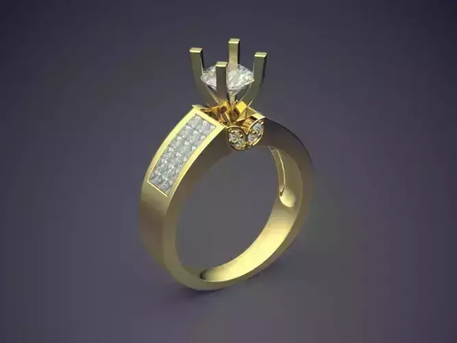Impressive Engagement Ring 3D print model
