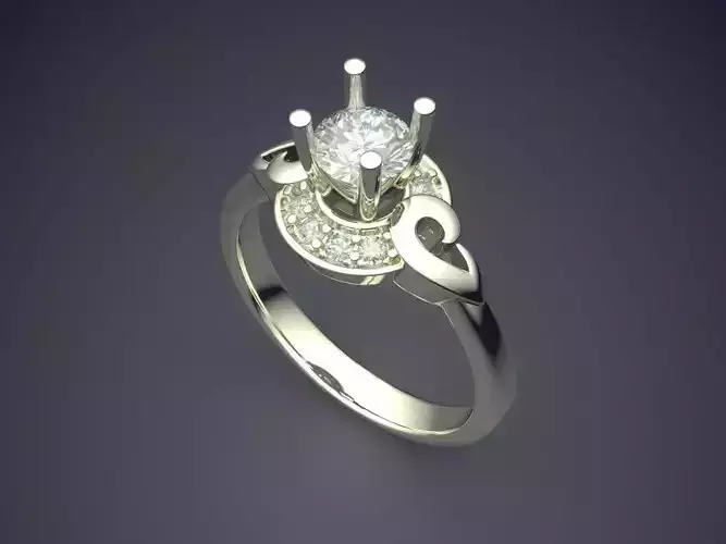 Ring With Diamonds CAD-413