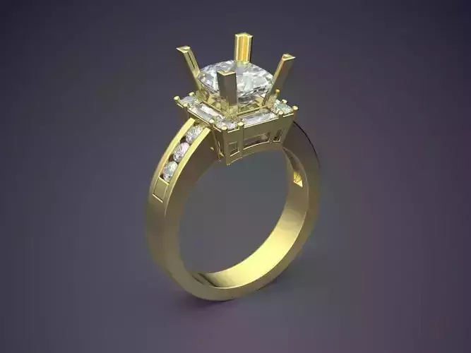Ring With Diamonds CAD-406