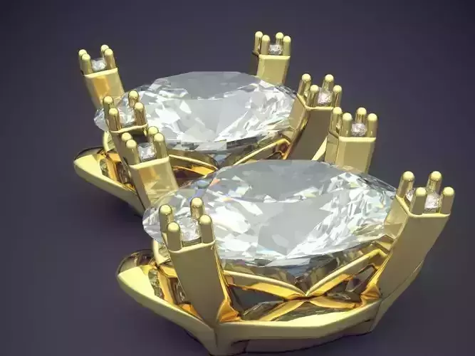 Luxurious Earrings With Diamond CAD-399