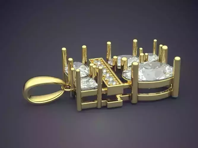 Pendant With Diamonds CAD-397