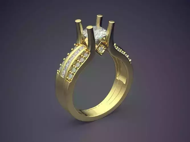 Ring With Diamonds CAD-391