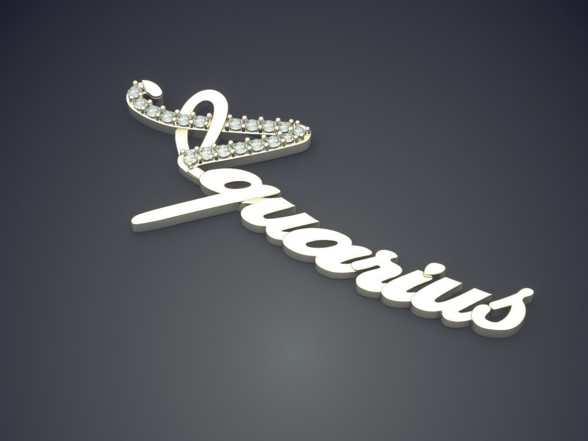 AQUARIUS Pendant 3D print model_1