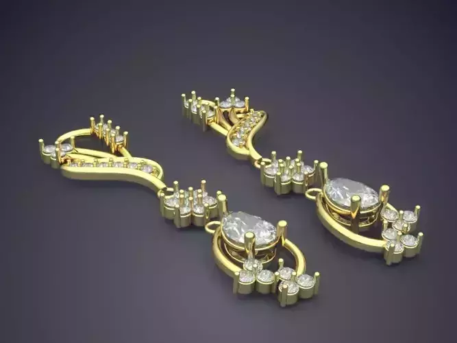 Earrings With Diamonds CAD-383