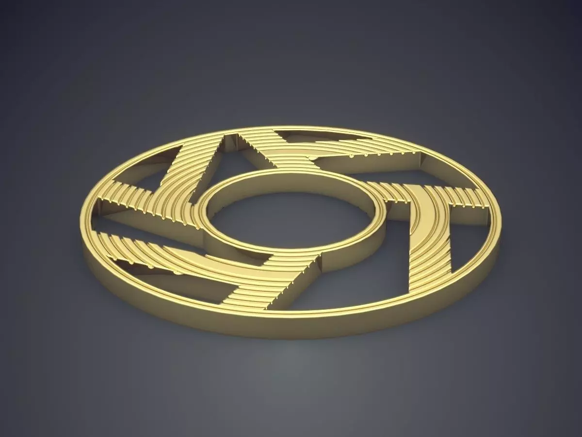 Modern Carved Pendant 3D print model_0