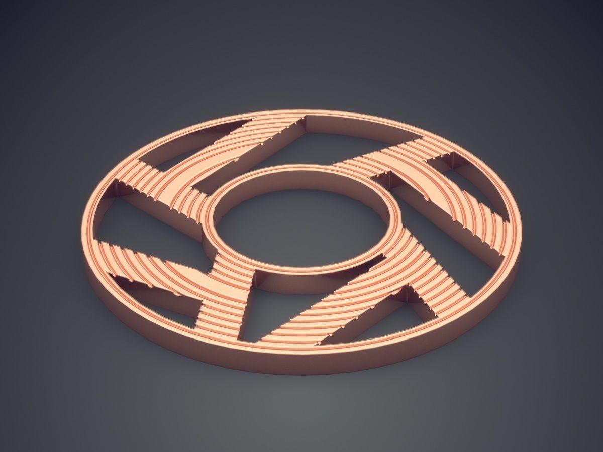Modern Carved Pendant 3D print model_2